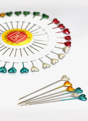 Hijab Ul Hareem Ring Pins Big 30 Pcs Pkt Multi Color Heart Shaped