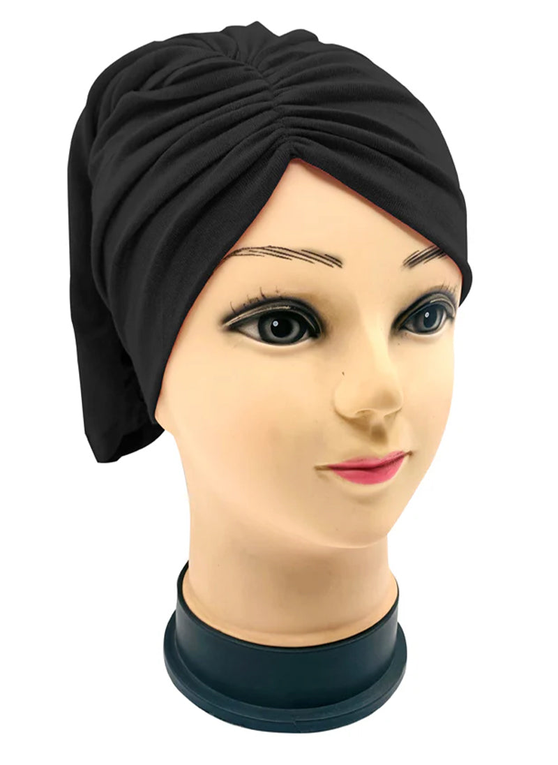 Hijab Ul Hareem Black Side Parting Hijab Cap