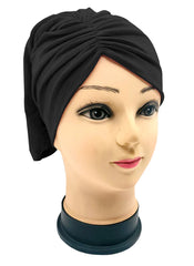 Hijab Ul Hareem Black Side Parting Hijab Cap