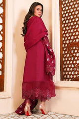 Tabeer By Mariam Malik Stitched 3 Piece Summer Collection'2025-Garnet Rose