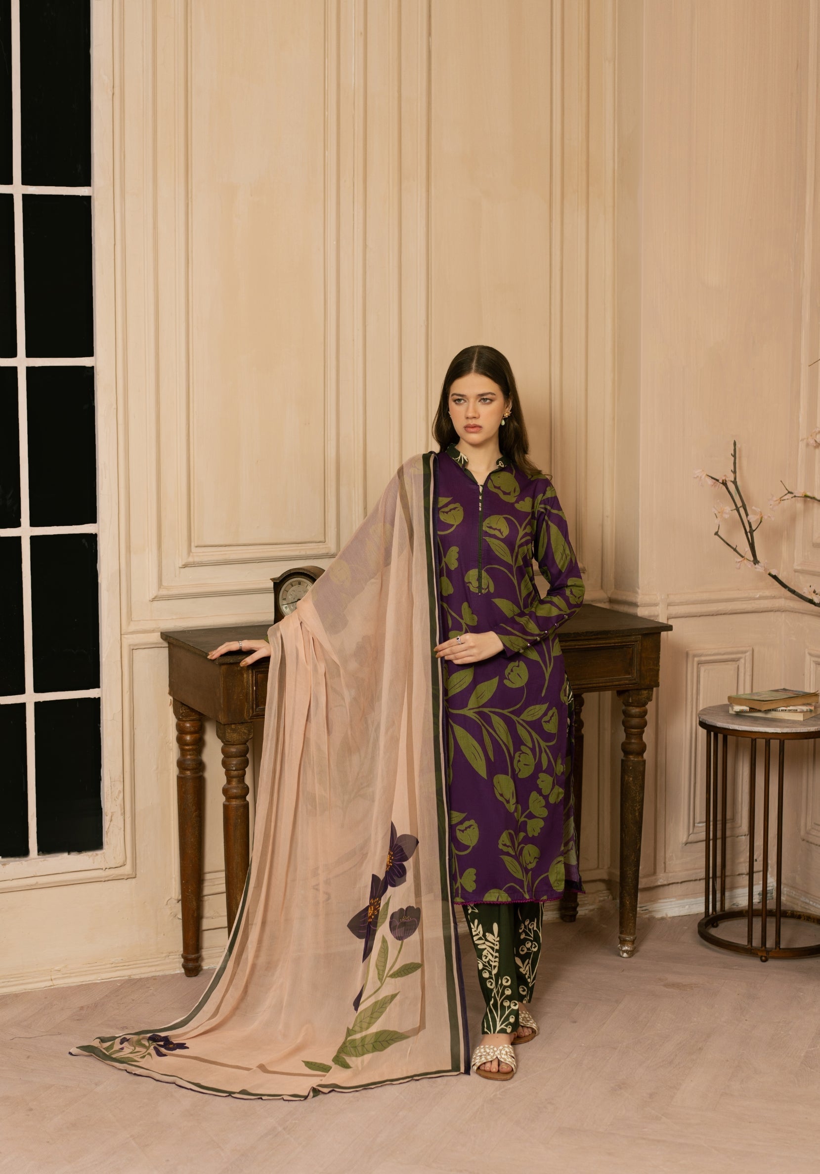 Dew Drop By Feathers Unstitched 3 Piece Lawn Collection-JISR-FT447
