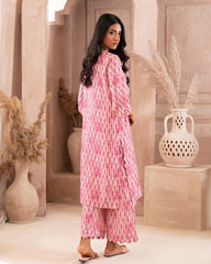 Ayla Studio Stitched PRINTED ESSENTIAL CO-ORD - Pink Pearls