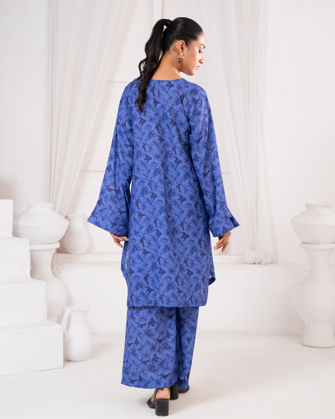 Ayla Studio Stitched PRINTED ESSENTIAL CO-ORD - Midnight Lilies