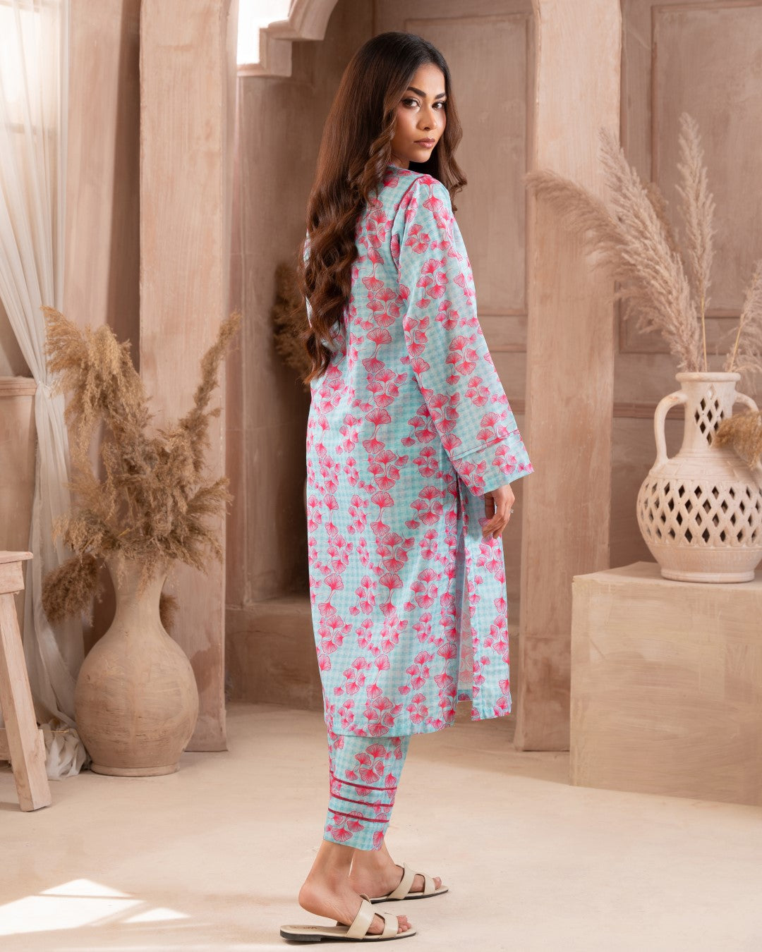 Ayla Studio Stitched PRINTED ESSENTIAL CO-ORD SET - Water Lilies