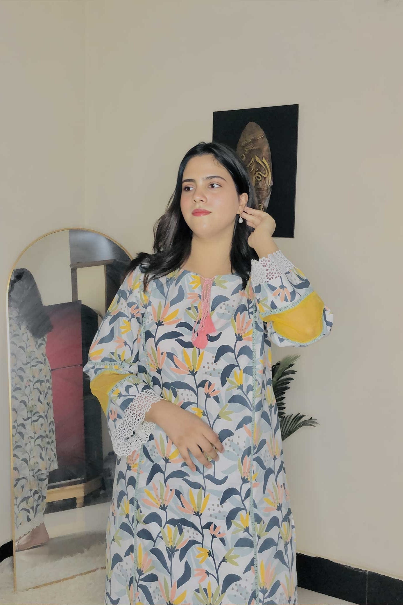 Urban Cut 2 Piece Cotton Embroidered Suit