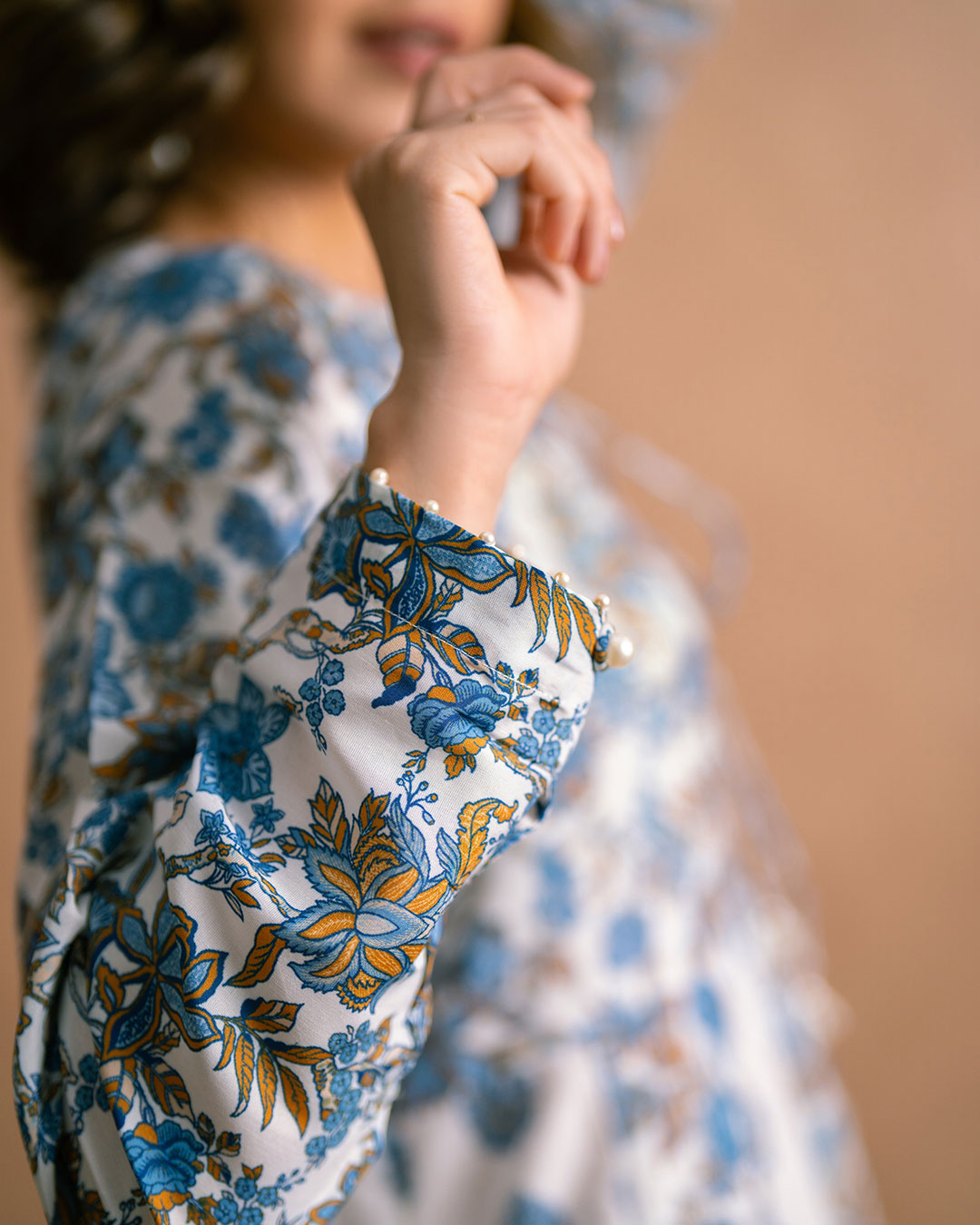 Ayla Studio Stitched PRINTED ESSENTIAL 1PC - Blue Bliss