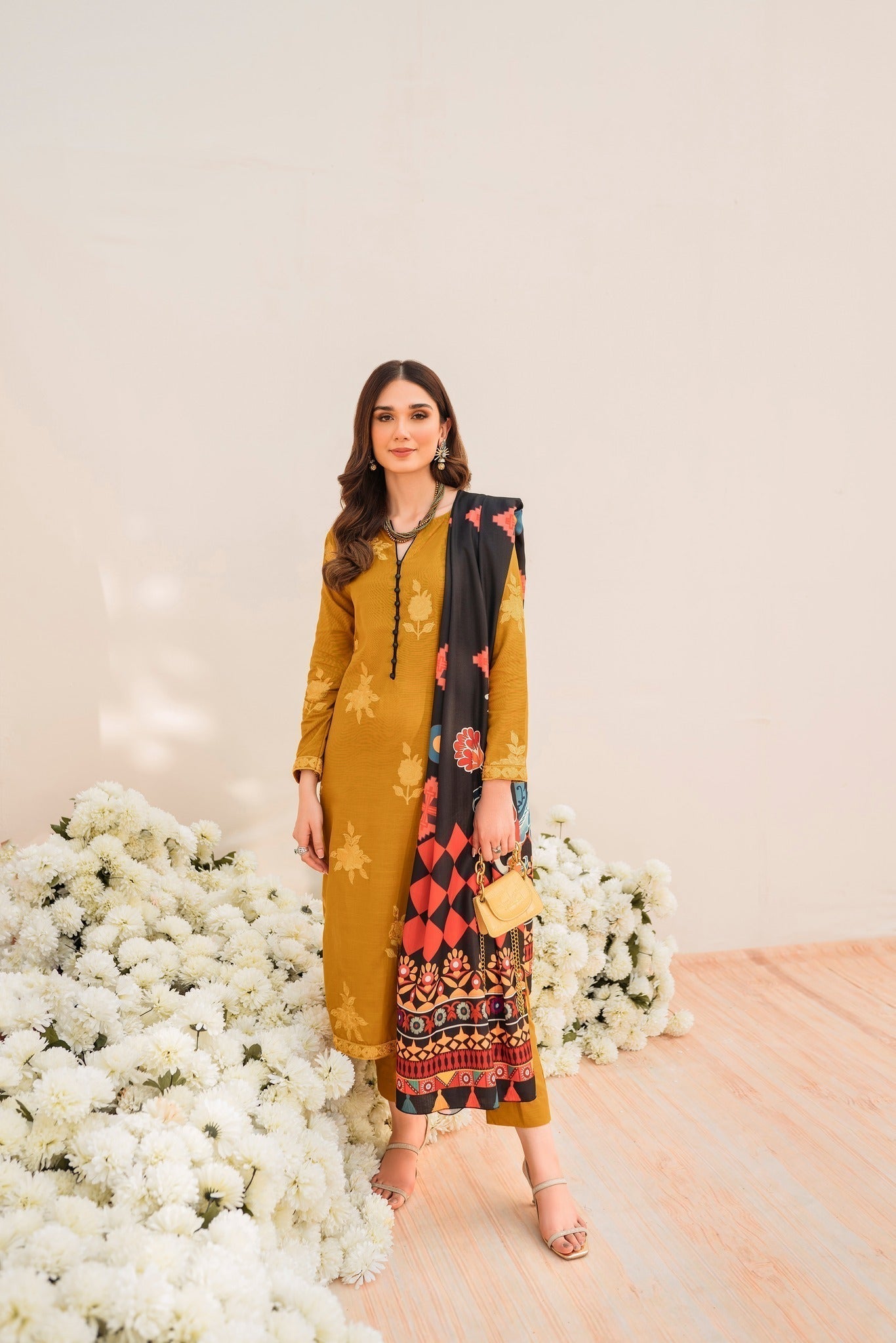 Panache Apparel Stitched Kurta Collection-Sunflora