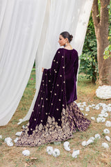 Panache Apparel Stitched Velvet Collection-Moor