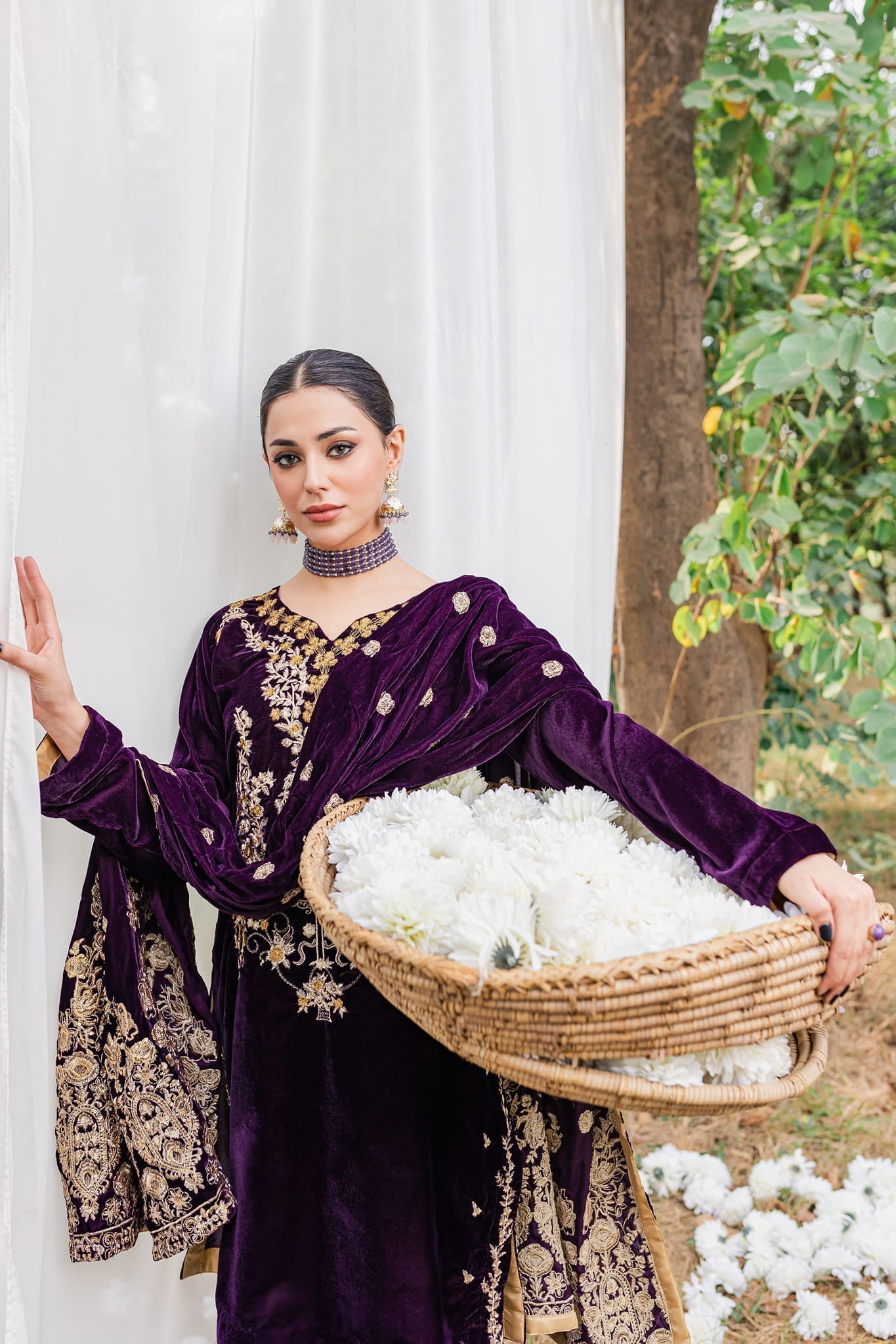 Panache Apparel Stitched Velvet Collection-Moor