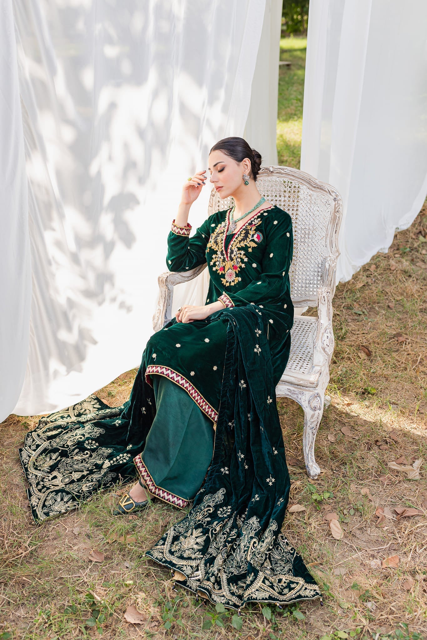 Panache Apparel Stitched Velvet Collection-Maysa