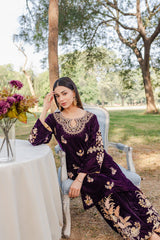 Panache Apparel Stitched Velvet Collection-Mehmal