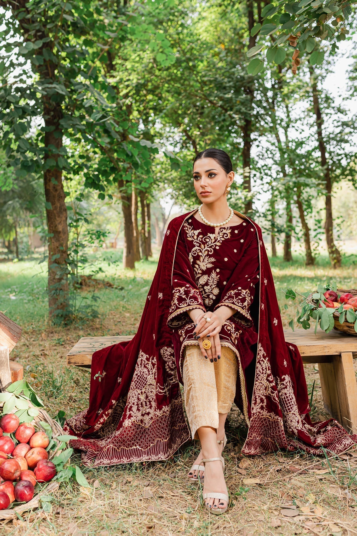 Panache Apparel Stitched Velvet Collection-Parul