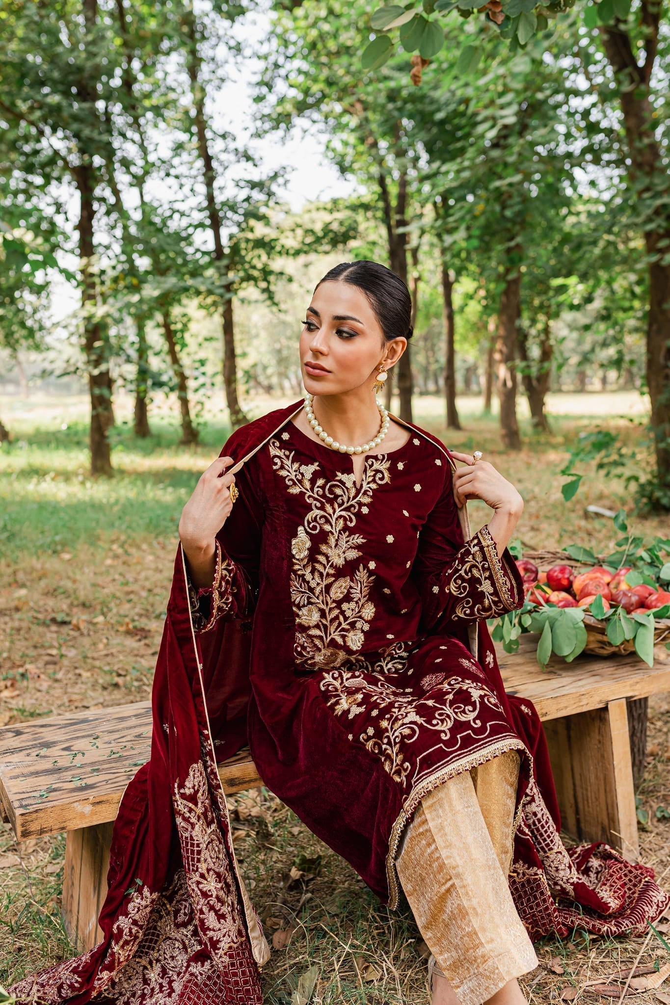 Panache Apparel Stitched Velvet Collection-Parul