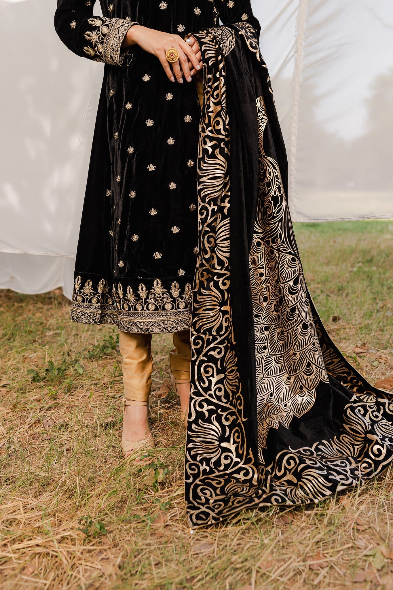 Panache Apparel Stitched Velvet Collection-Raqs