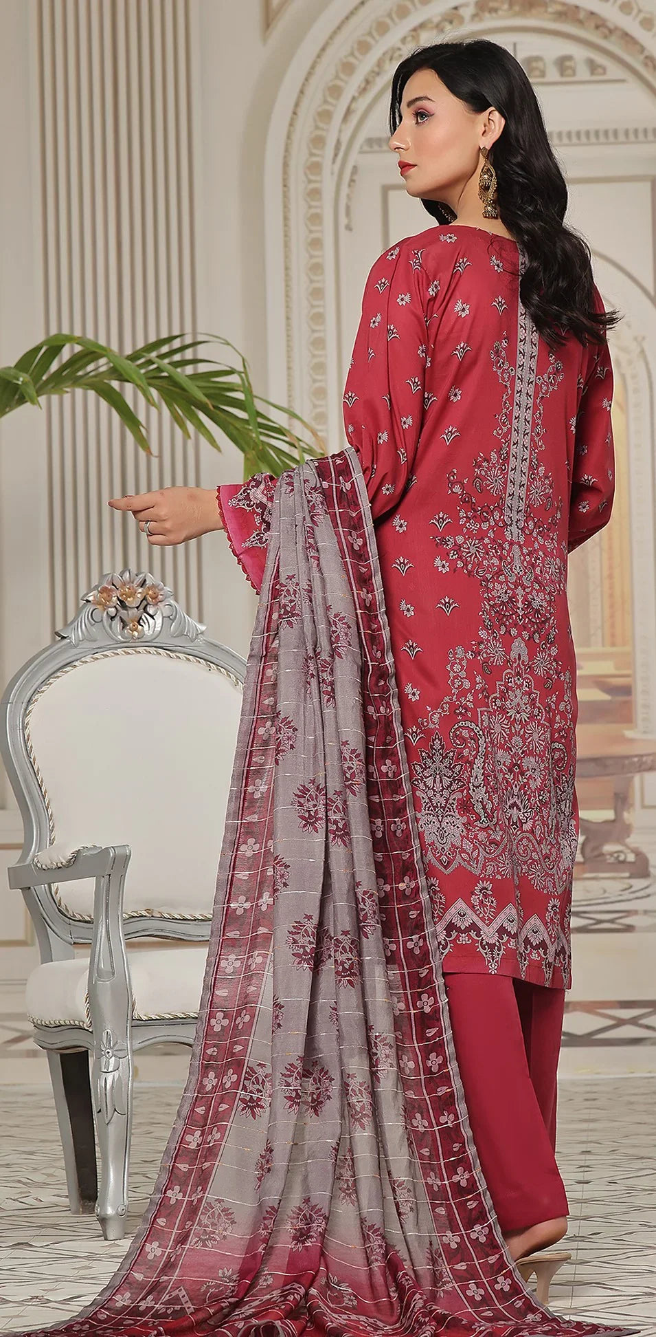 Dressline Un Stitched 3 Pcs Emb Chikankari Digital Printed Lawn Collection