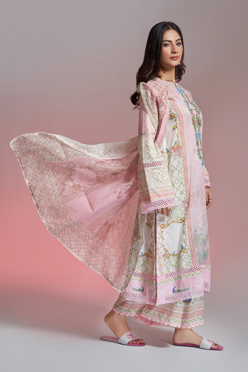 The Affordables By Mariam Malik Stitched 3 Piece Digital Printed Lawn Collection'2025-Floral Grace