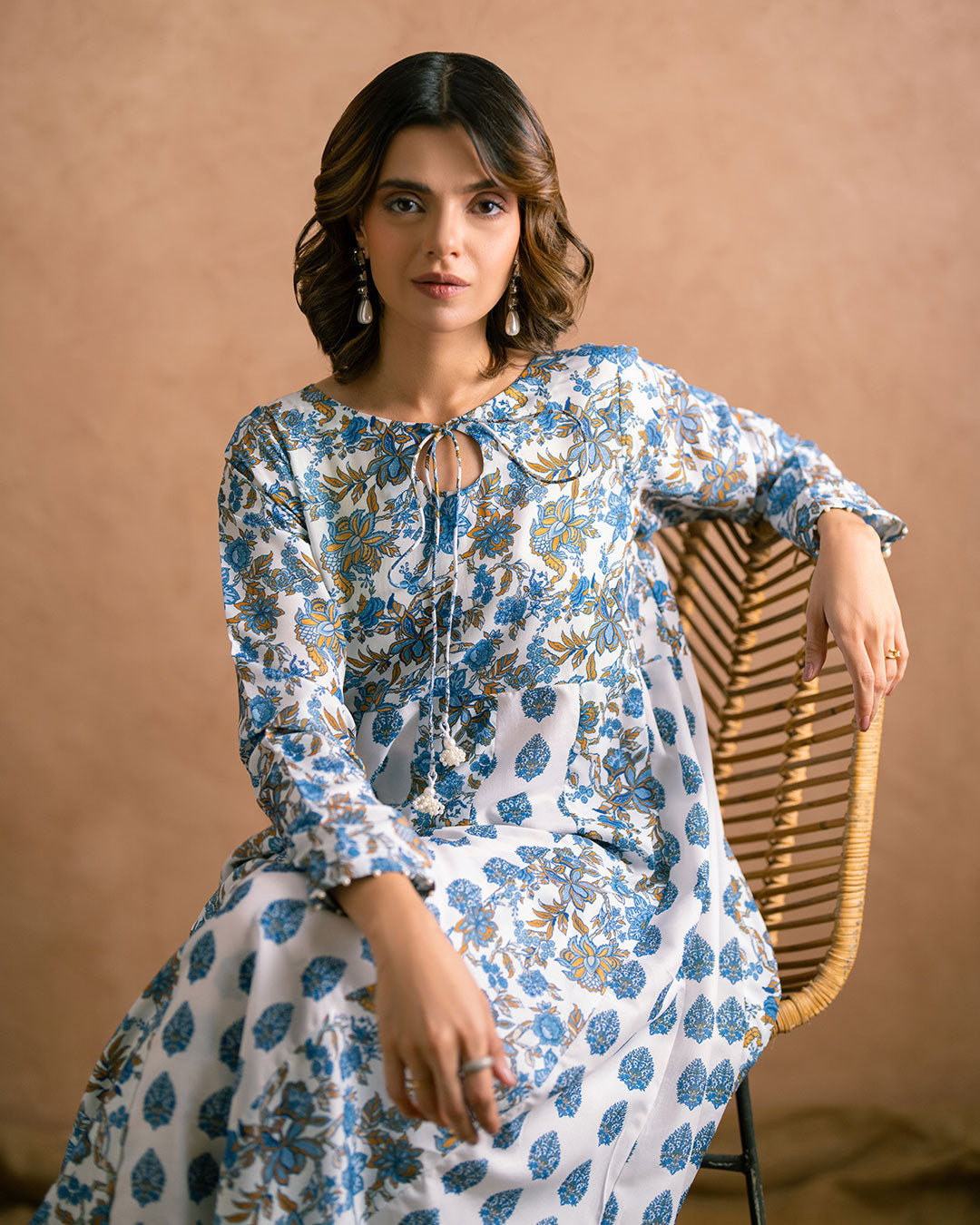 Ayla Studio Stitched PRINTED ESSENTIAL 1PC - Blue Bliss