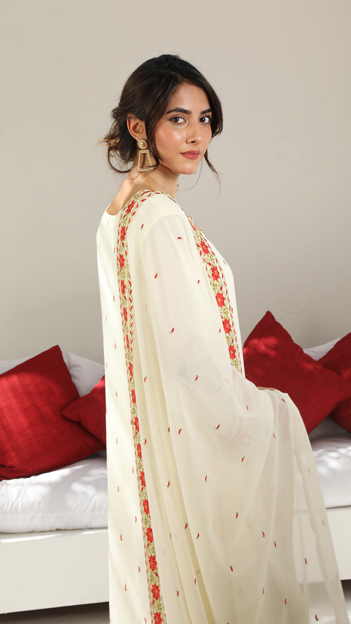Chic Chiffon By Najia Zia Stitched 3 Piece Chiffon Collection'2025-ANARKALI