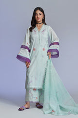The Affordables By Mariam Malik Stitched 3 Piece Digital Printed Lawn Collection'2025-Icy Mint