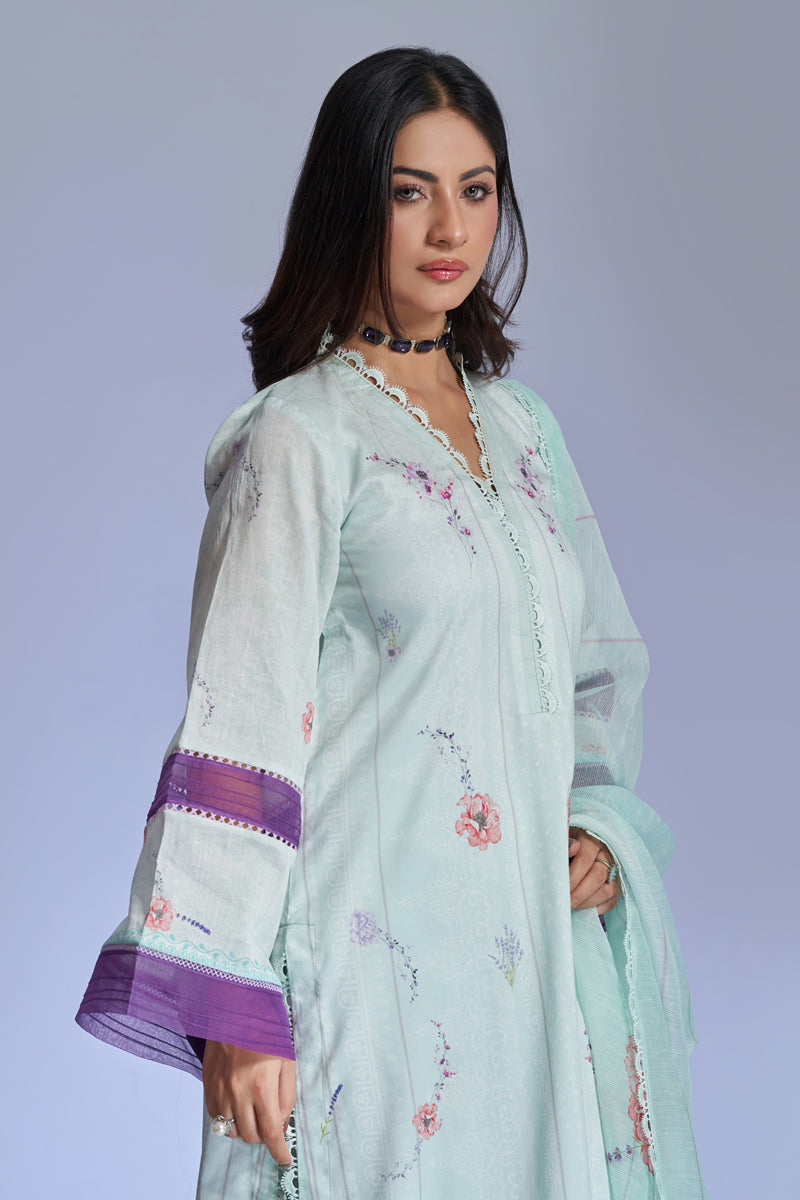 The Affordables By Mariam Malik Stitched 3 Piece Digital Printed Lawn Collection'2025-Icy Mint
