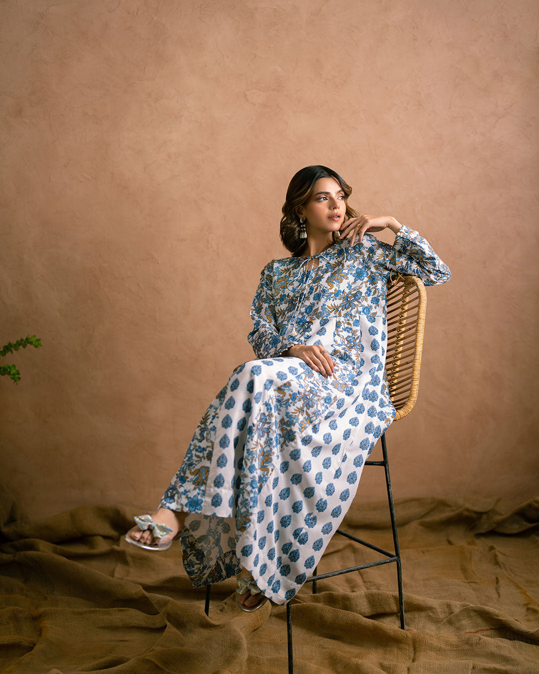 Ayla Studio Stitched PRINTED ESSENTIAL 1PC - Blue Bliss
