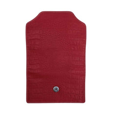 Bag X Leather Crocodile Long Wallet 3 Folds Red
