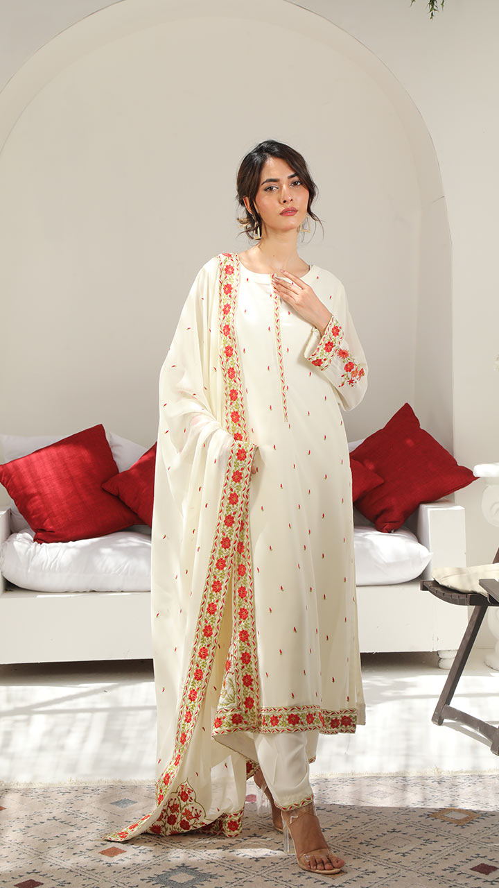 Chic Chiffon By Najia Zia Stitched 3 Piece Chiffon Collection'2025-ANARKALI