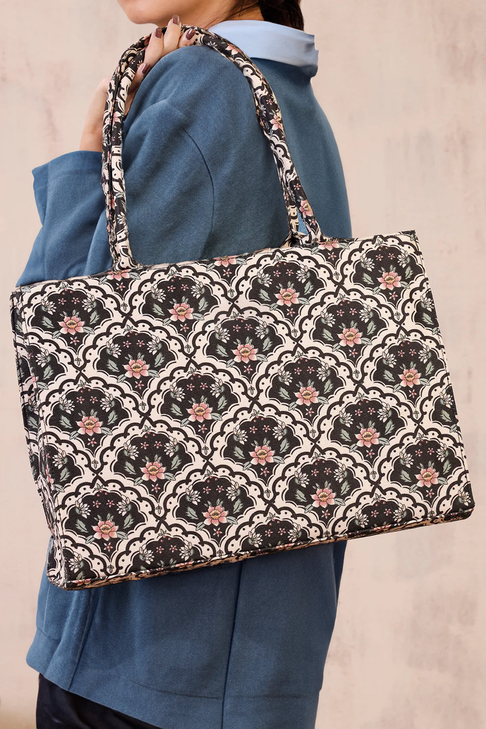Fineur Canvas Tote Bag BlushLeaf
