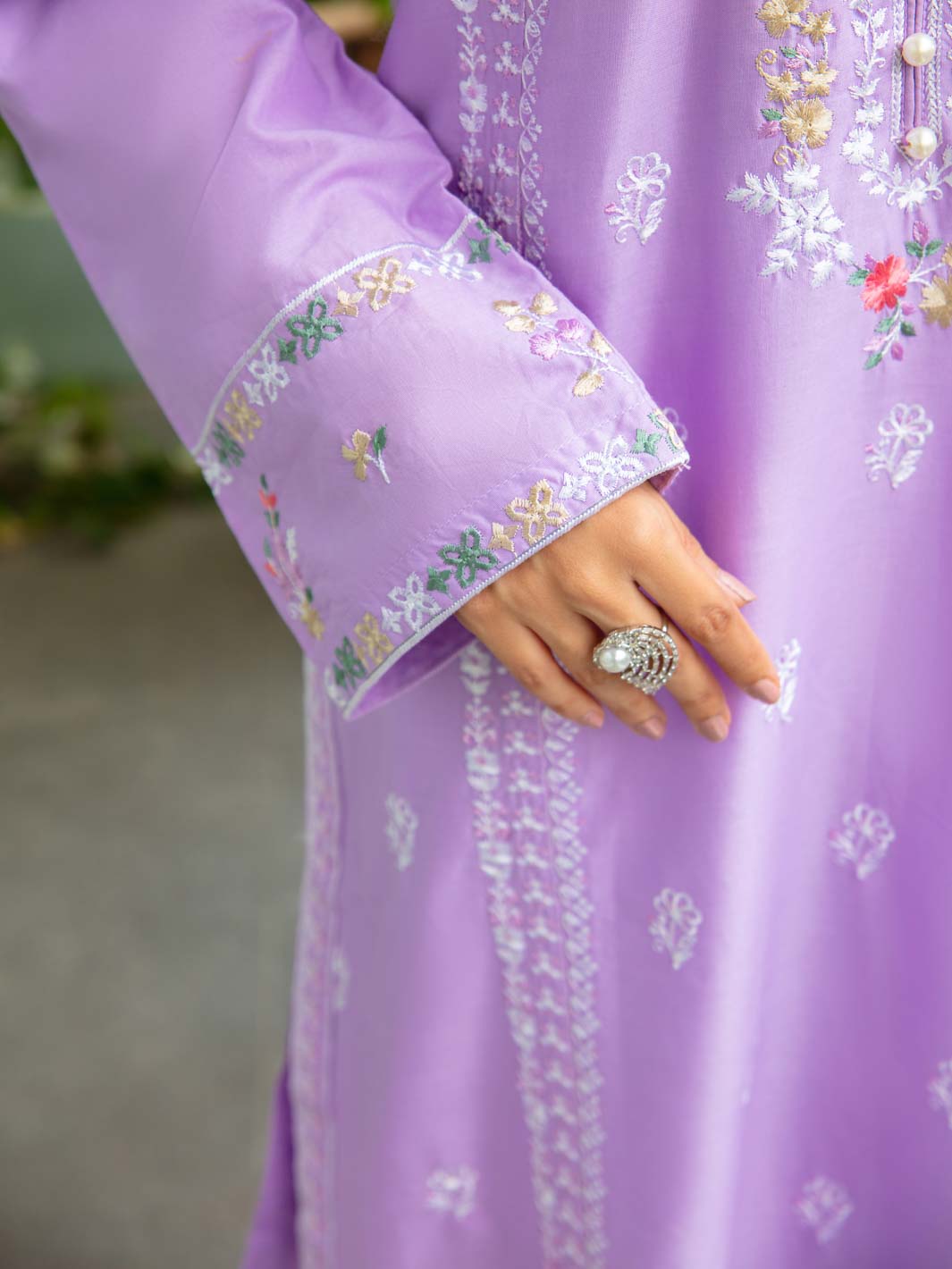 TNG Stitched 2 Piece Cotton Lawn Collection'2024-Lavender (Lilac)