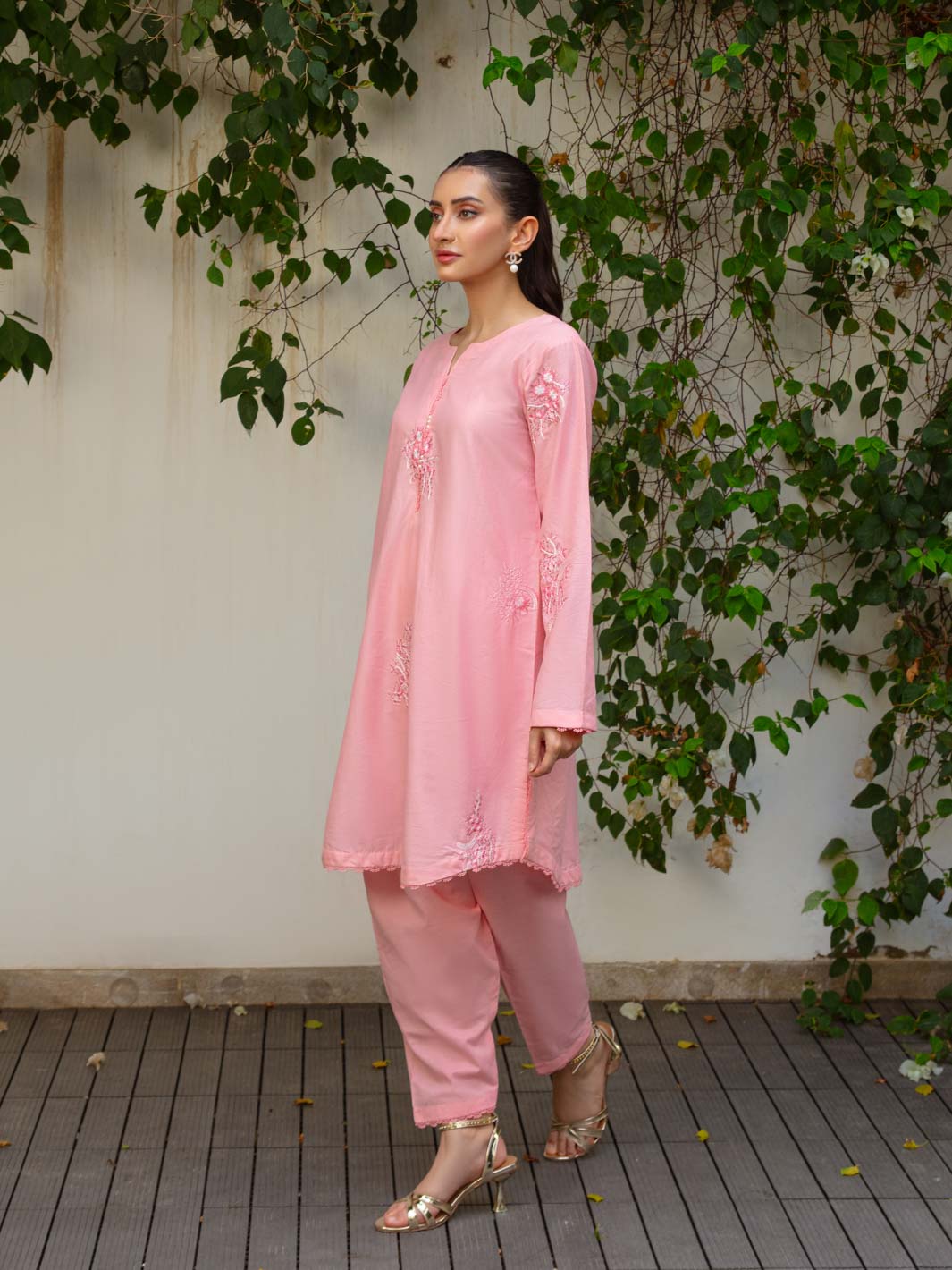 TNG Stitched 2 Piece Cotton Lawn Collection'2024-Blush (Pinkish)