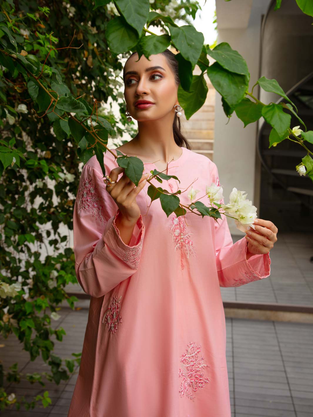 TNG Stitched 2 Piece Cotton Lawn Collection'2024-Blush (Pinkish)