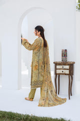 Dressline Launching New Un Stitched 3 Pcs Emb Laserkari Digital Printed Lawn Collection