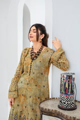 Dressline Launching New Un Stitched 3 Pcs Emb Laserkari Digital Printed Lawn Collection