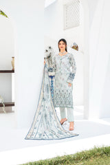 Dressline Launching New Un Stitched 3 Pcs Emb Laserkari Digital Printed Lawn Collection