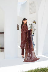 Dressline Launching New Un Stitched 3 Pcs Emb Laserkari Digital Printed Lawn Collection