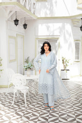 Dressline Launching New Un Stitched 3 Pcs Premium Dyed Lawn Fancy Full Chikankari With Sequence Emb Collection 2025