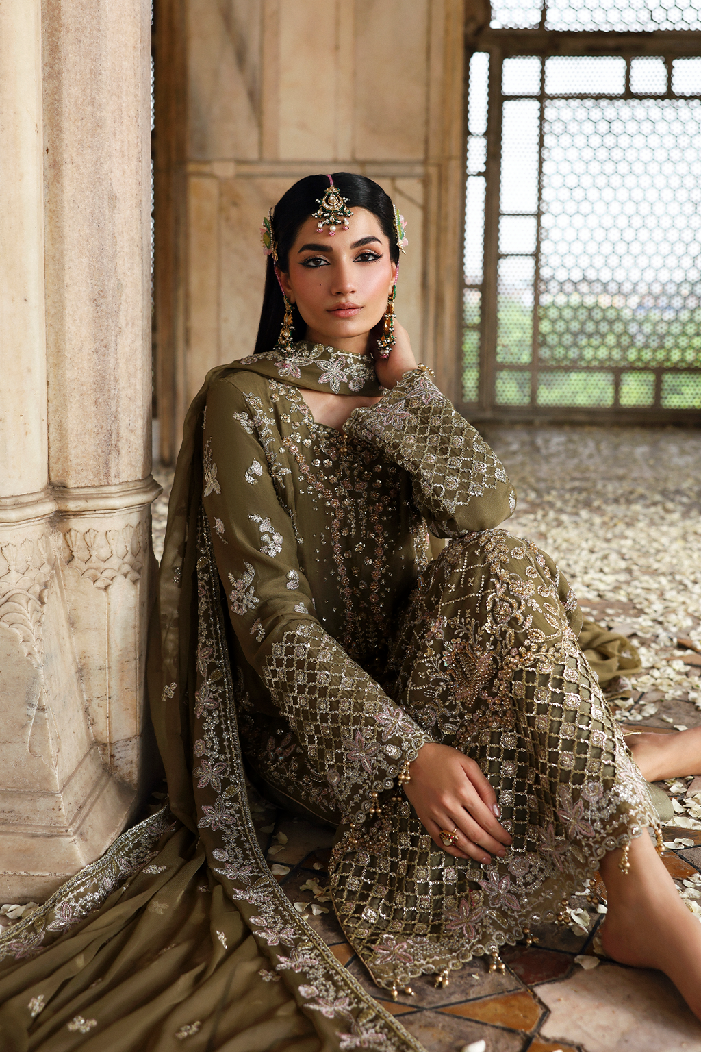 Romansiyyah By Emaan Adeel Unstitched 3 Piece Luxury Formals Collection'2025-Olivea