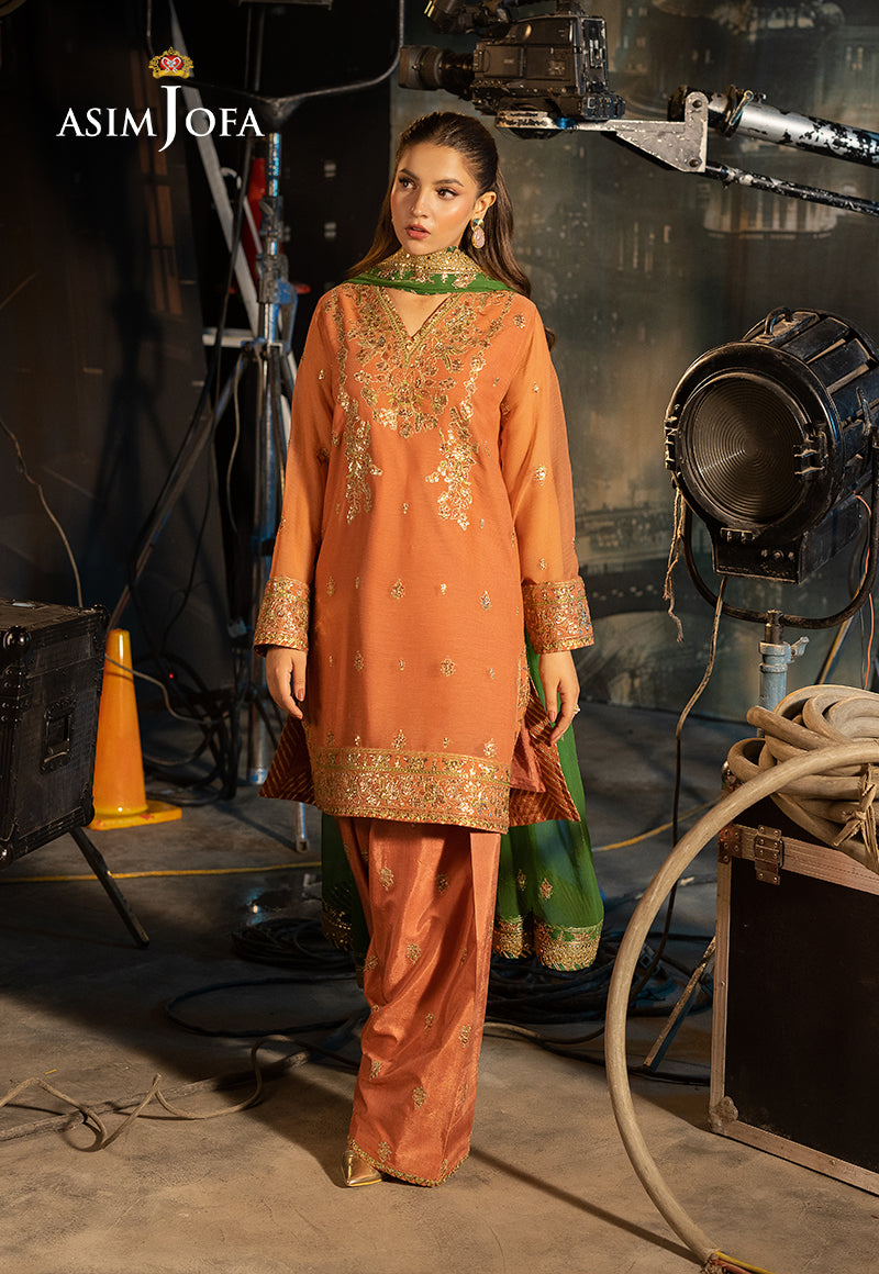 Asim Jofa LUXURY FESTIVE DROP 2 Ajlf-03 Embroidered Chiffon 3 Pcs