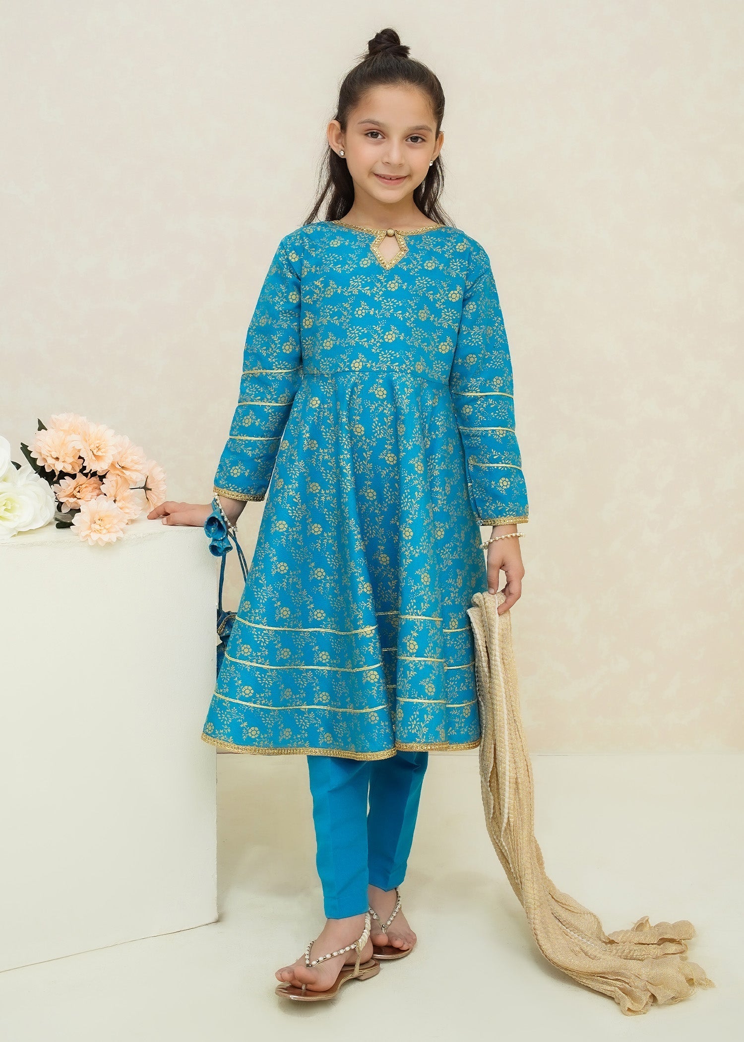 Modest Stitched 3 Piece Toddlers Formals Collection'2025-Asmani