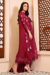 Tabeer By Mariam Malik Stitched 3 Piece Summer Collection'2025-Garnet Rose