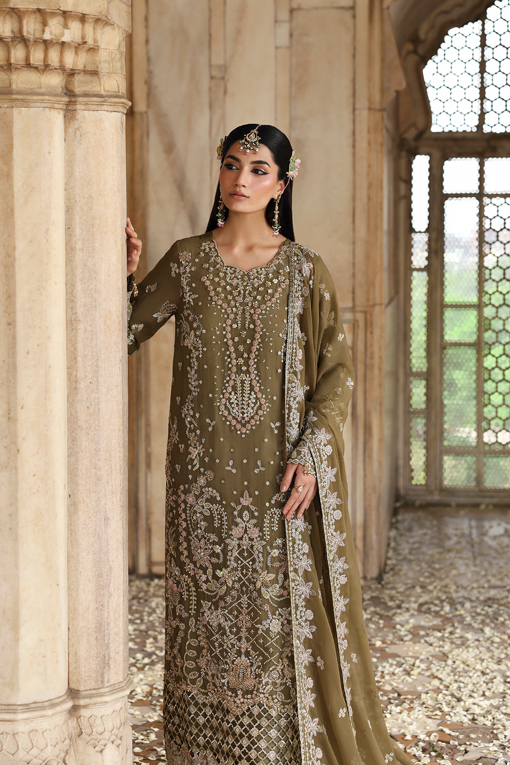 Romansiyyah By Emaan Adeel Unstitched 3 Piece Luxury Formals Collection'2025-Olivea