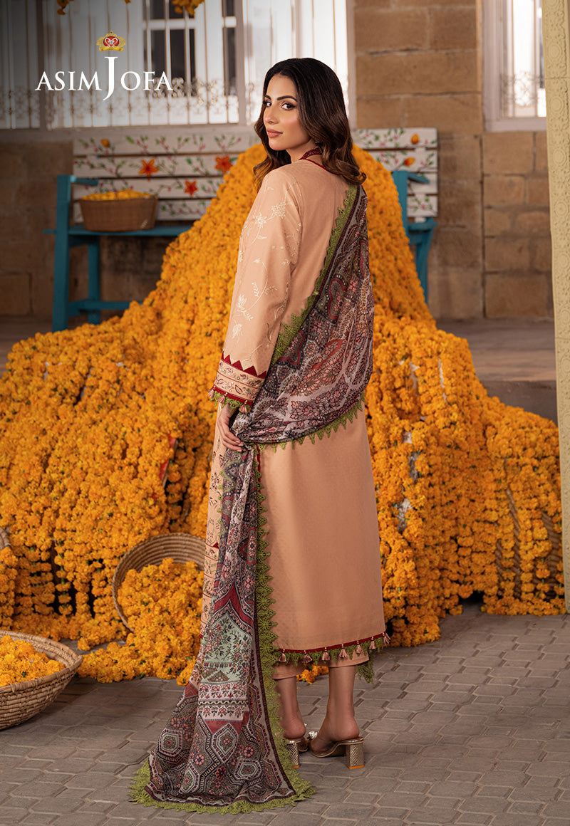 Asim Jofa Aira Summer Prints Ajar-31 Embroidered Jacquard 3 Pcs