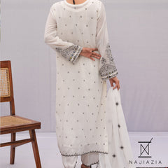 Najia Zia Stitched 2 Piece Georgette Collection'2025-Sheesh Mahal