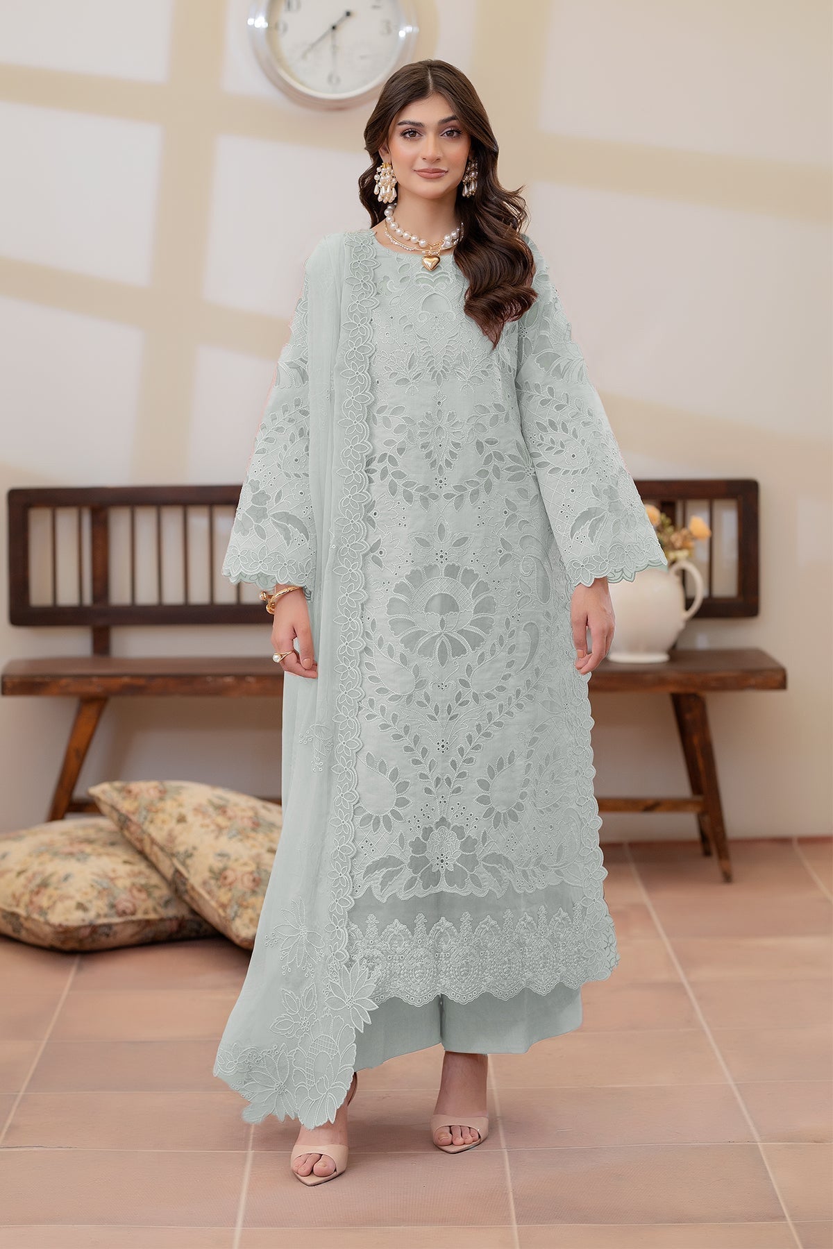 Tehwar By Imrozia Serene Stitched 3 Piece Formals Collection'2025-IP-134 Zareha (Sage Mist)
