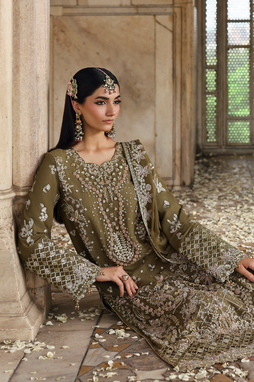Romansiyyah By Emaan Adeel Unstitched 3 Piece Luxury Formals Collection'2025-Olivea