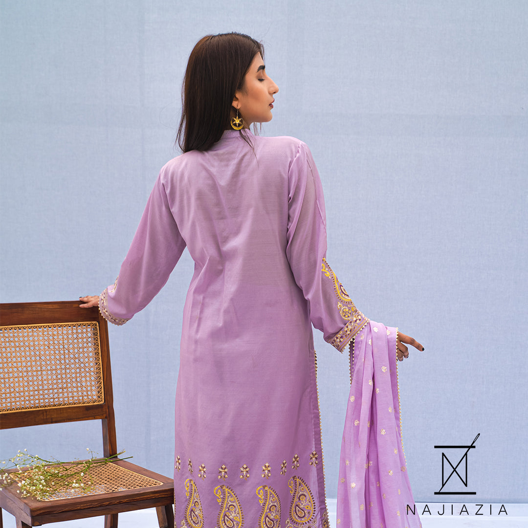 Najia Zia Unstitched 3 Piece Lawn Collection'2025-Lilac