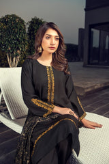 Panache Apparel Stitched Shirt Collection-Black Sleek