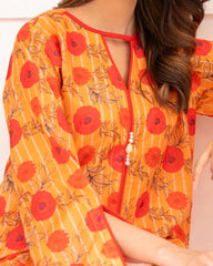 Ayla Studio Stitched PRINTED ESSENTIAL CO-ORD - Marigold