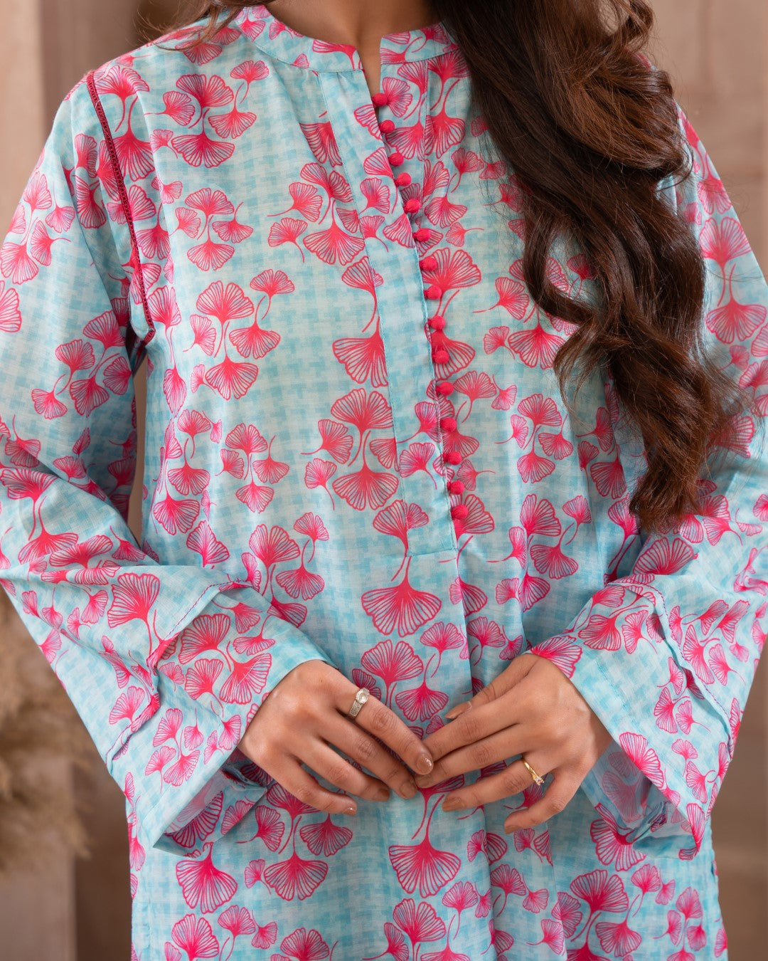 Ayla Studio Stitched PRINTED ESSENTIAL CO-ORD SET - Water Lilies