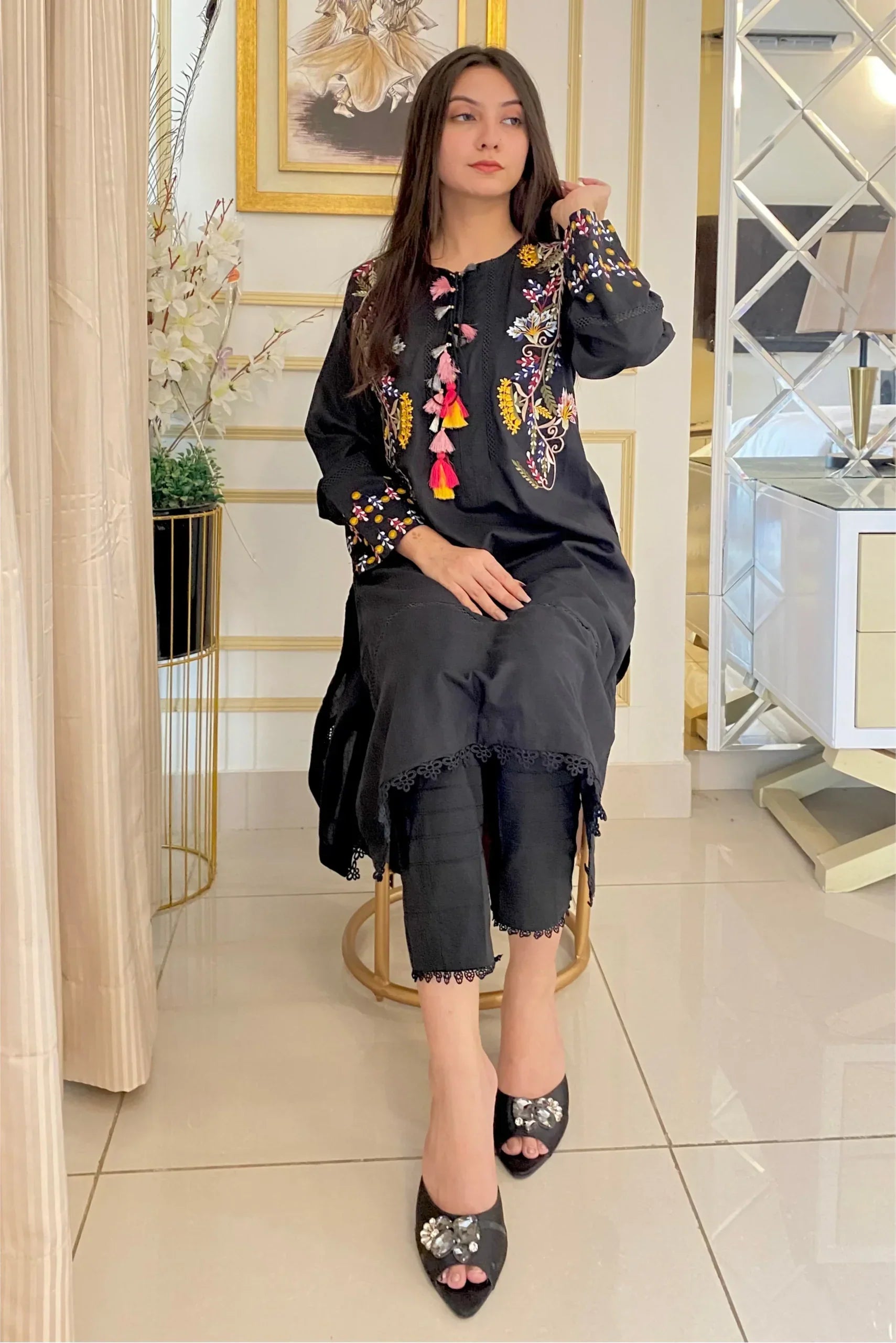 Urban Cut 1 Piece Embroidered Kurta Premium & Comfortable